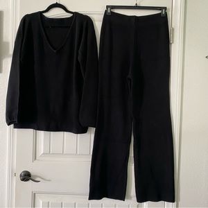 New XL Black knit sweater and matching pants. Very stretchy fits like a 2X